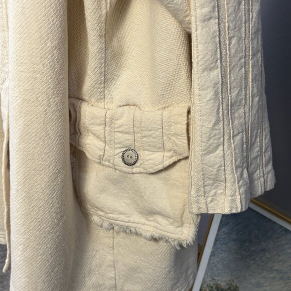 FITZ 100% Cotton Jacket in Cream Made in Canada - Picture 9 of 13